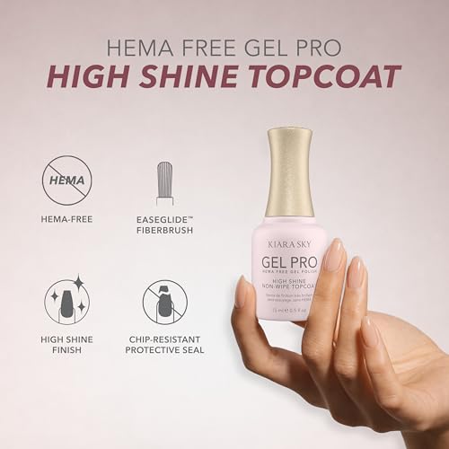 KIARA SKY HEMA-Free No-Wipe Gel Top Coat - High Gloss & Chip Resistant
