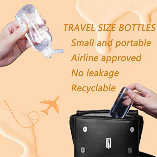 18-Pack Travel Squeeze Bottles 3.4 oz Clear PET with Flip Caps