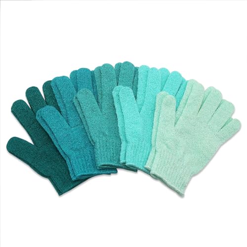 MIG4U Exfoliating Shower Scrub Gloves - 5 Count Green