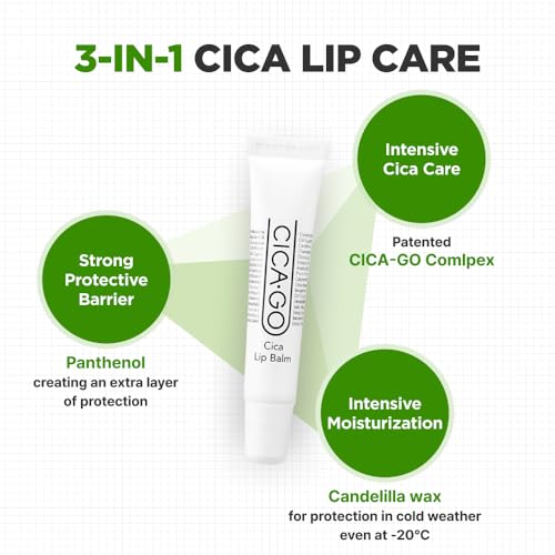 CICA GO Cica Lip Balm - Daily Hydrating Treatment for Dry Lips