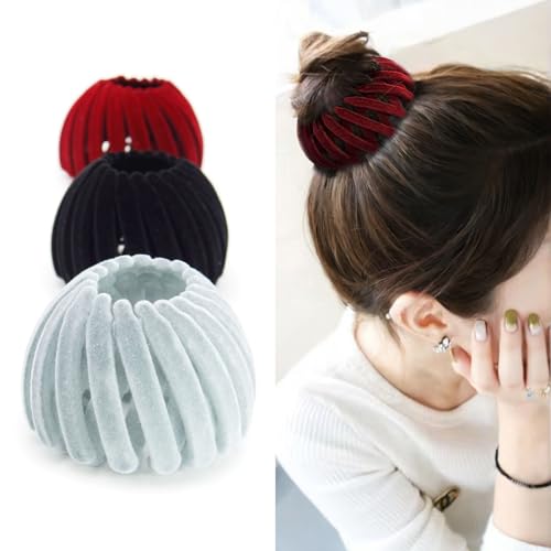 3PCS Expandable Hair Clips for Women - Flexible Ponytail Holders