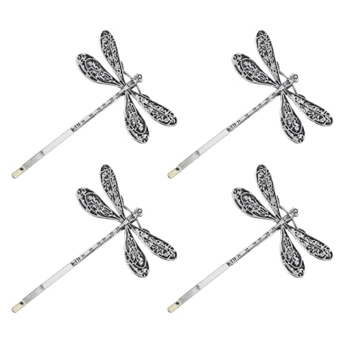 Mabor Dragonfly Hair Clip - Antique Silver Bobby Pins for Women