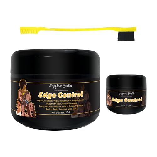 Organic Vegan Hair Gel with Biotin & Rosemary - Strong Hold, 8oz