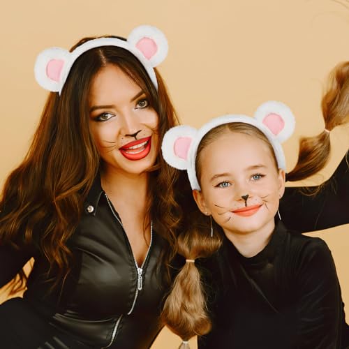 Cute Bear Ears Headband - Soft Cloth Hair Accessory for Women and Kids