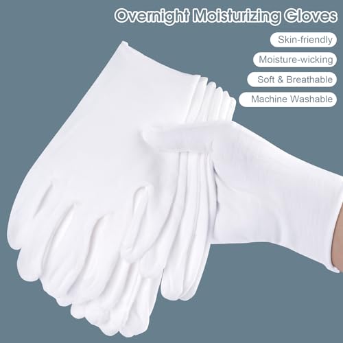 24 Pcs Moisturizing Cotton Gloves for Dry Hands & Eczema