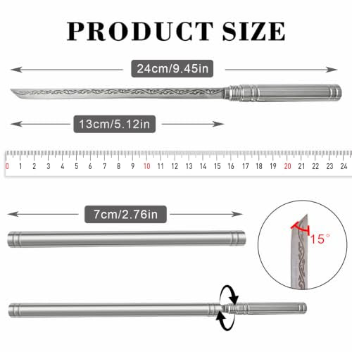 Quanqiuyi Portable Stainless Steel Mini Knife - 9.5 Inch Multi-Tool