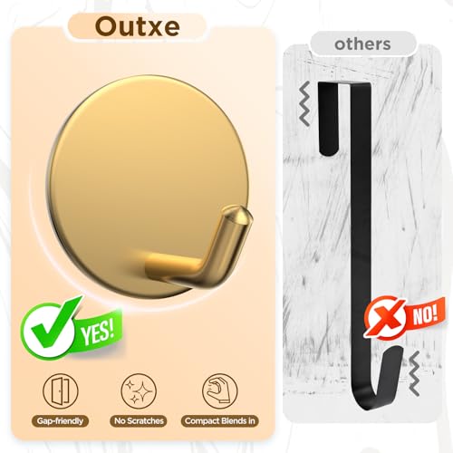 OUTXE Heavy Duty Wreath Hanger | 2-Pack Adhesive Hooks for All Seasons