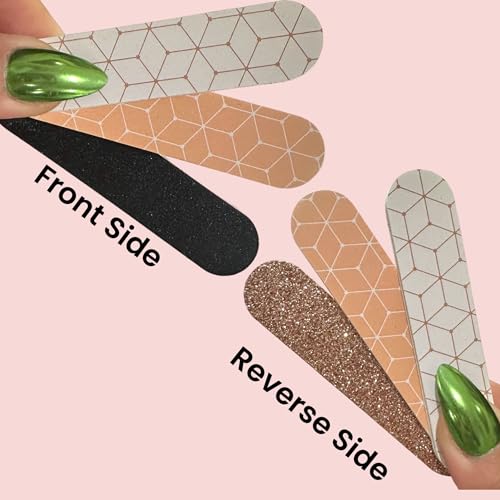 Set of 18 Dual-Sided Nail Files - Heavy & Medium Grit, TSA Approved