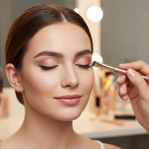 12-Piece Fine Angled Eyebrow Brush Set for Precision Makeup