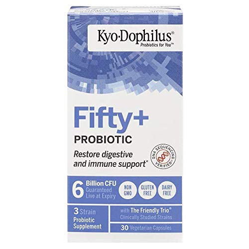 Kyo-Dophilus Fifty+ Probiotic, Digestive & Immune Support, 30 Capsules