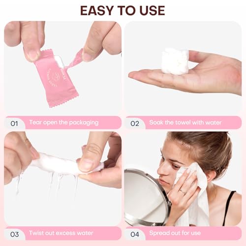 Compressed Face Towels - 12x9” Eco-Friendly Travel Washcloths