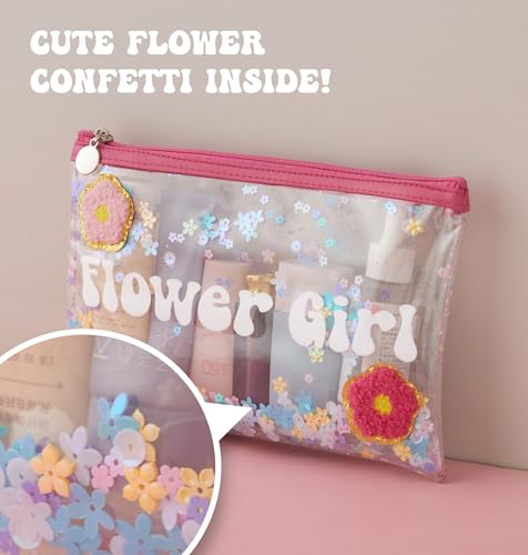 Flower Girl Cosmetic Bag – 1 Pack | Cute Gift for Weddings