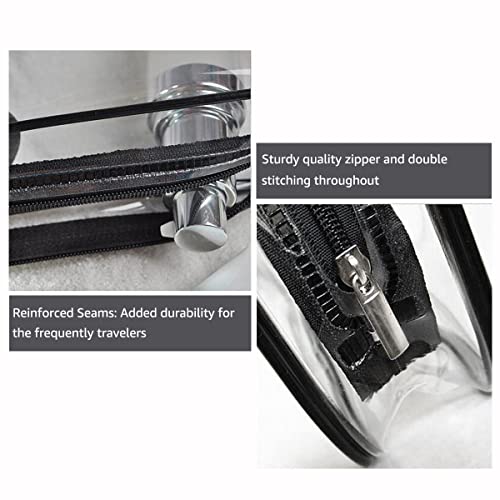 4-Piece Clear PVC Travel Toiletry Bag Set for Men & Women - Large, Medium, Small