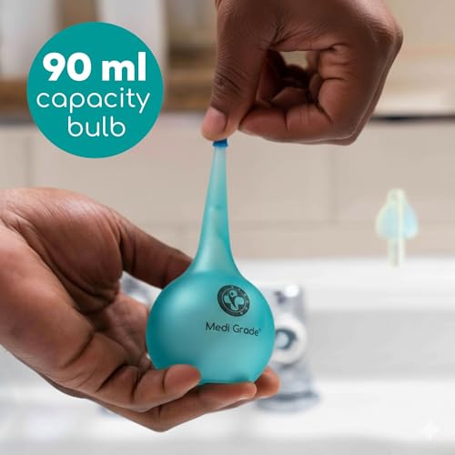 Medi Grade Ear Wax Removal Bulb Syringe 90ml - Easy Squeeze Ear Cleaner