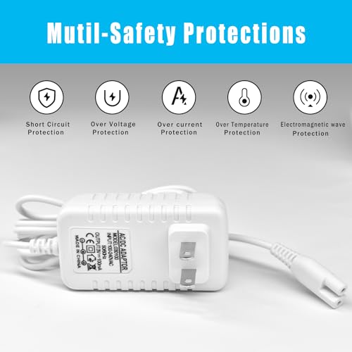 Pinkind Water Flosser Power Adapter Replacement 3V 100mA 5Ft Cord for Waterpik WP360 WP462