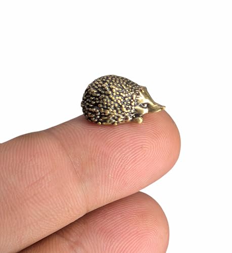 Handmade Brass Hedgehog Figurine - Adorable Miniature Ornament