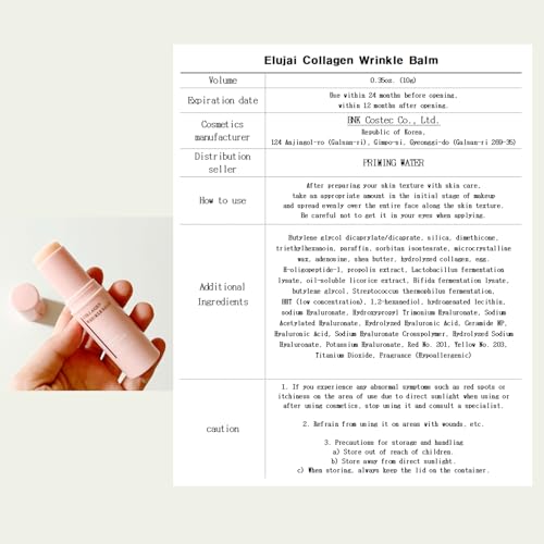 Elujai Collagen Multi Balm Hydrating Stick for Moisturizing Skin