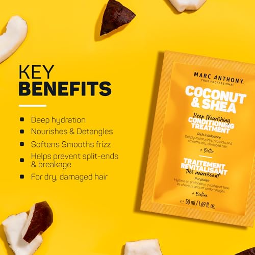Marc Anthony Coconut Shea Deep Conditioning Hair Mask Sachets - Frizz Taming & Ultra Moisturizing