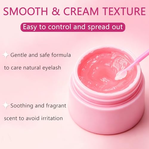 Pjordo Eyelash Extension Remover Cream Kit with Applicator Tools