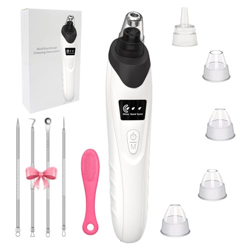Gackoko Blackhead Remover Pore Vacuum with 3 Suction Levels & Brush Set