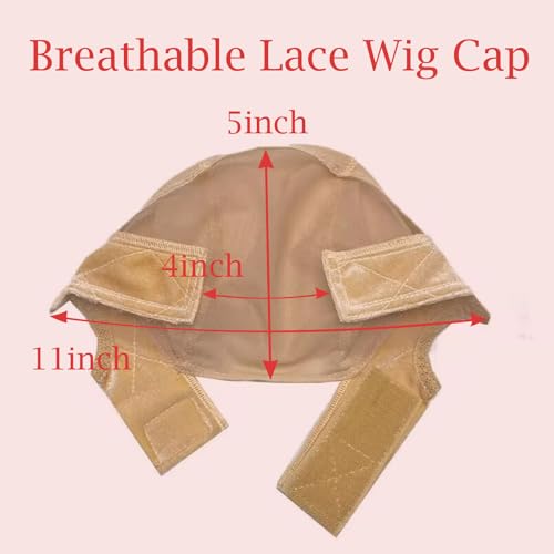 Prudenp Lace Wig Grip Cap with 11x5 Transparent Lace and Adjustable Band