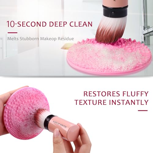 Norate Makeup Brush Cleaner Mat with Suction Cups - Silicone Pad