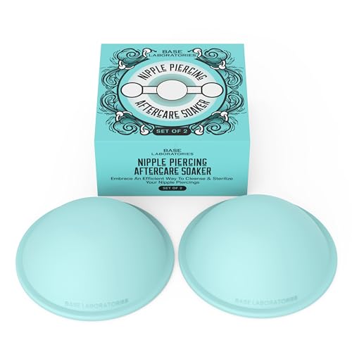 Nipple Piercing Aftercare Soaker Set - Hands-Free Silicone Cups