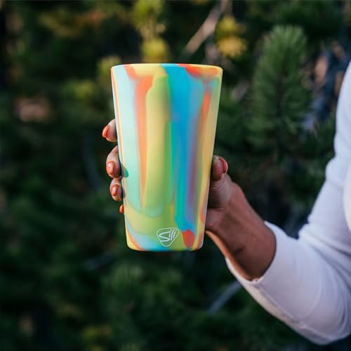 Silipint 16oz Unbreakable Silicone Pint Glass - BPA-Free, Dishwasher Safe Tumbler for Hot & Cold Drinks