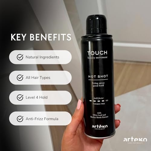 Artego TOUCH Hot Shot Hair Spray 3.4 fl oz Medium-Strong Hold Frizz Control