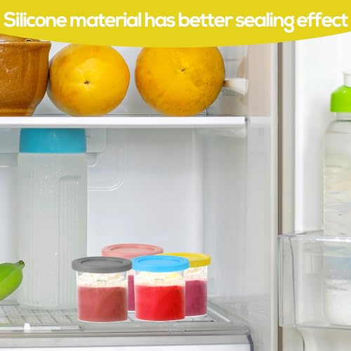 Silicone Ice Cream Container Lids - 4 Pack for Ninja Creami
