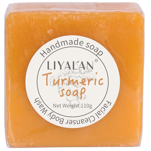 LIYALAN Turmeric Soap Bar for Deep Cleansing & Smooth Skin