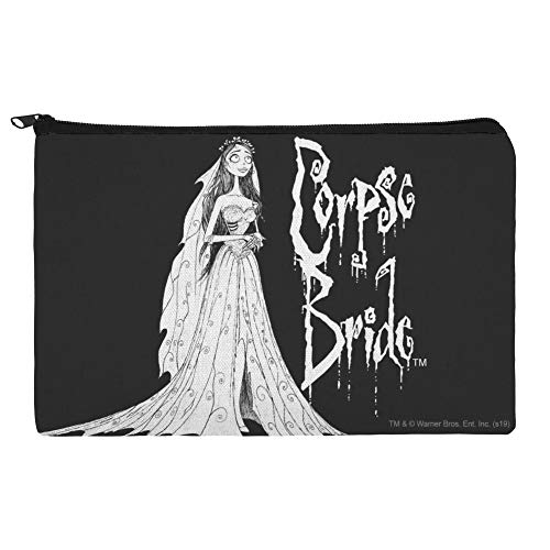 Corpse Bride Canvas Makeup Bag - Zippered Travel Cosmetic Pouch