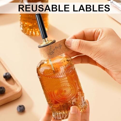 Gegewawa Glass Syrup Bottles for Coffee Bar - 2-Pack, 7 oz