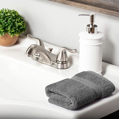 Superior Egyptian Cotton Face Towel Set of 6 - Charcoal