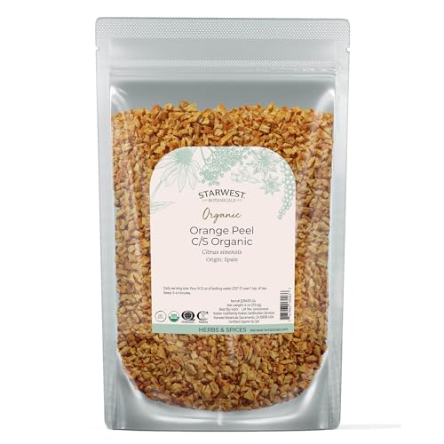 Organic Dried Orange Peel - Bright & Zesty Culinary Ingredient, 4 oz Pouch