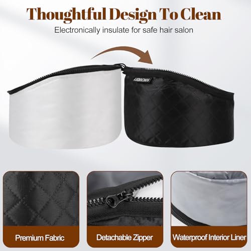 SUNCANDXY Hair Steamer Heat Cap for Deep Conditioning, Deep Black