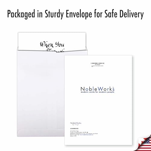 NobleWorks Jumbo Inspirational Greeting Card - Isaiah 43:2