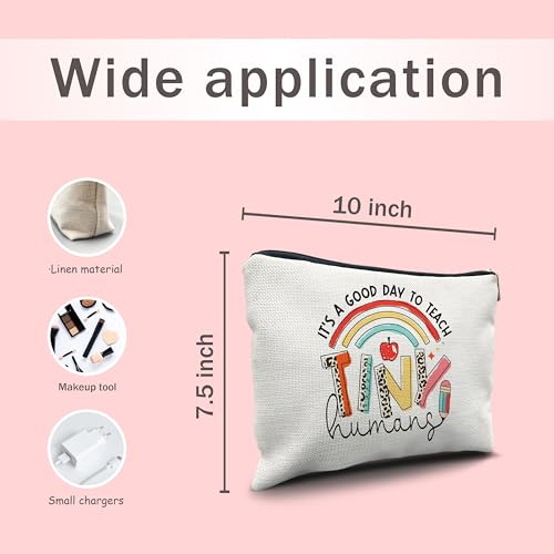 Nogrit Teacher Appreciation Makeup Bag - Stylish Cosmetic Pouch for Travel