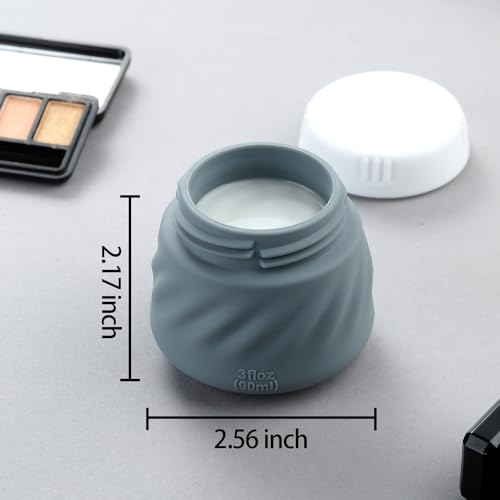 Gemice 3oz Silicone Cream Jars - TSA Approved Travel Containers (4 Pack)