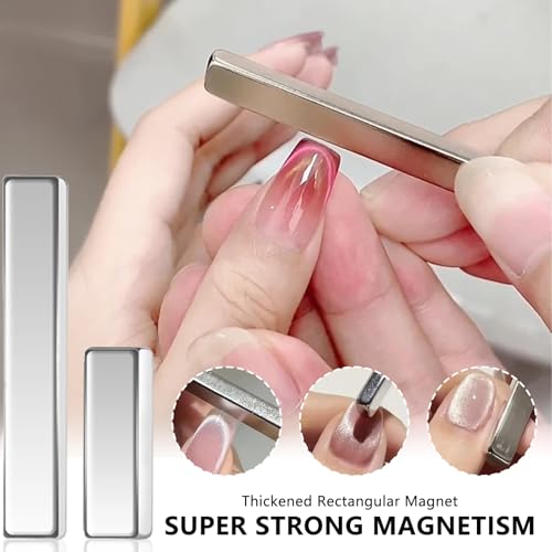MOLILON 46Pcs Cat Eye Nail Magnet Tool Set - Style 1 with Heart & Double-Head Magnets