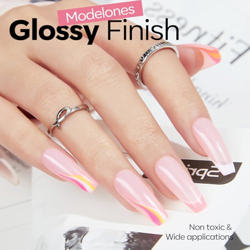Modelones Baby Pink Gel Nail Polish - 15ml Soak Off Manicure