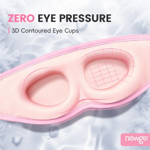 NEWGO 3D Cooling Eye Mask - Weighted Sleep Mask for Puffiness Relief