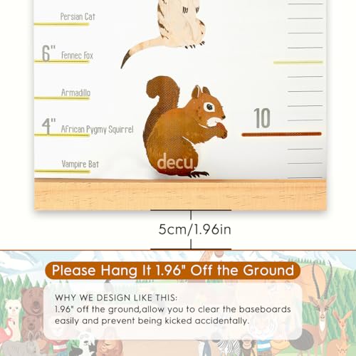 MIBOTE Removable Growth Height Chart for Kids - 79" x 7.9" Canvas Ruler