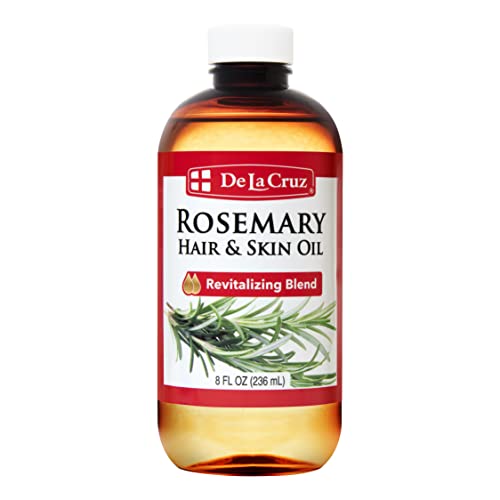 De La Cruz Rosemary Hair Oil & Skin Moisturizer, 8 fl oz