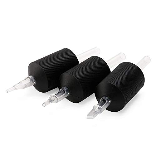 VORTEX 1.25-inch Disposable Tattoo Tube Grips with Clear Tips - 15 Pack