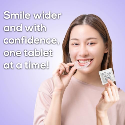Venus Visage 120 Denture & Retainer Cleaning Tablets - 4 Month Supply for Invisalign, Night Guards & Ultrasonic Cleaners