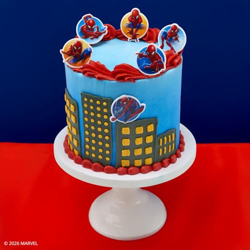 Spider-Man Cupcake Rings - 24 Pack for Birthday Parties