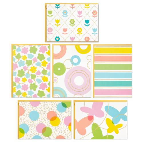 Hallmark Assorted Blank Greeting Cards - Spring Flowers & Butterflies (24 Cards)