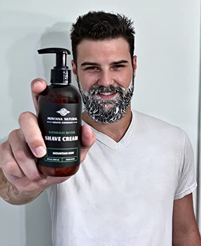Unscented Natural Shaving Cream for Sensitive Skin - Hypoallergenic & Handcrafted in USA