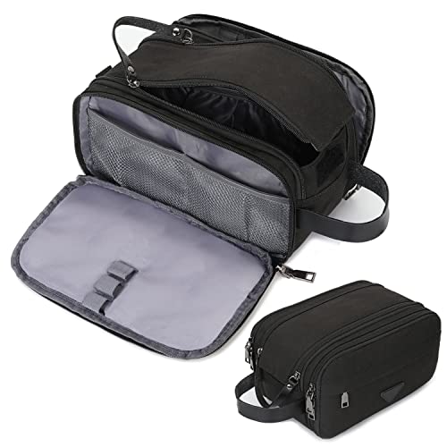 CROCOD Toiletry Bag for Men - Water-Resistant Oxford Travel Dopp Kit
